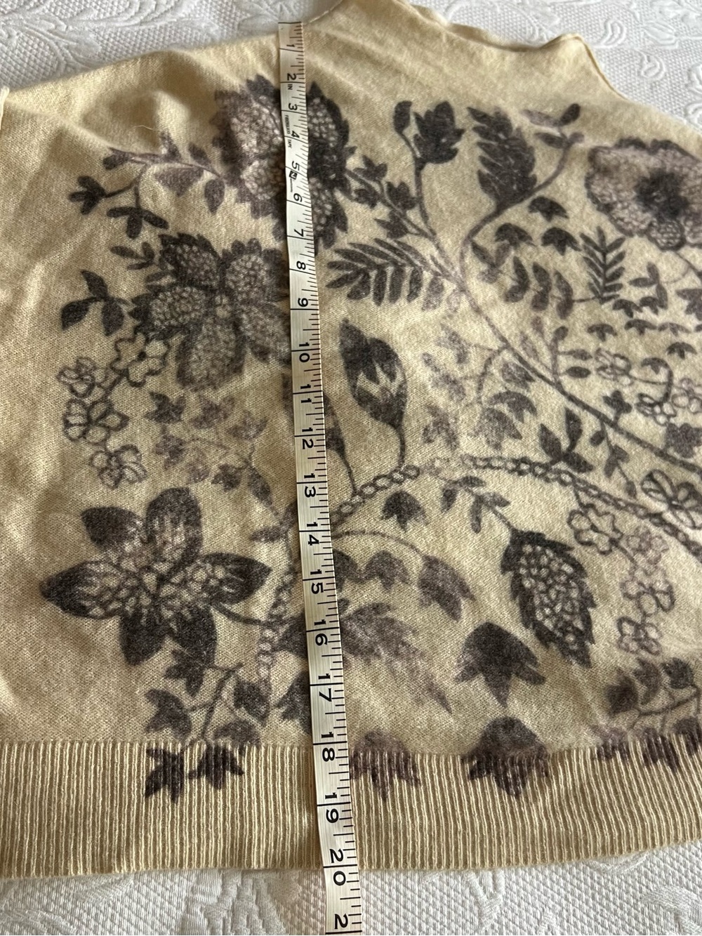 anthropologie pilcro pure cashmere sweater womens size s alani floral mock neck - Picture 9 of 12